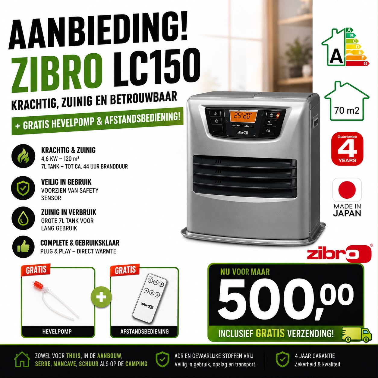 Zibro LC-150 met hevelpomp en afstandsbediening aanbieding